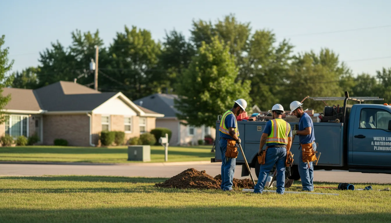 Residential water line and bathroom plumbing service in Grand River, IA